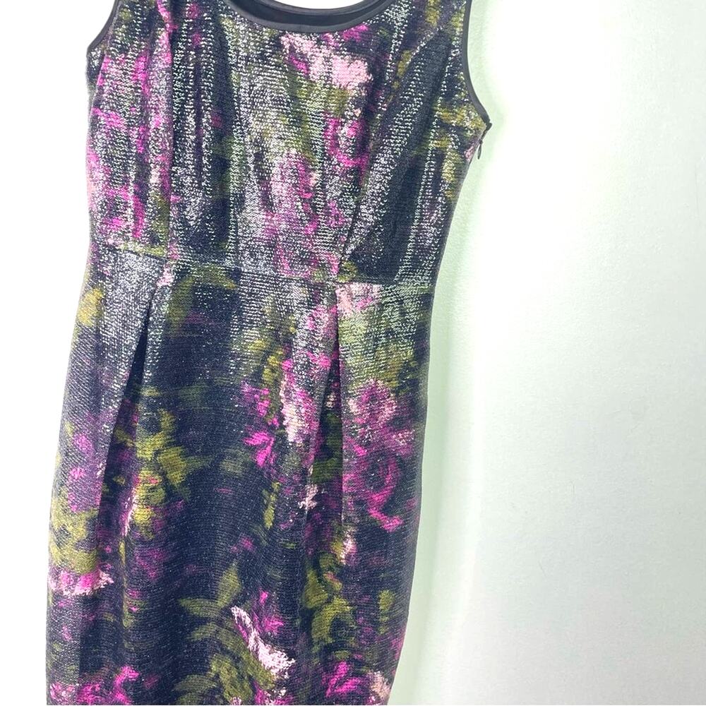 Donna Ricco Sequin Floral Dress Purple Black 4 New! - Picture 11 of 12